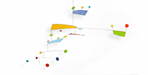 Mobilé Fly (bunt) - Dekoration für große Räume und Treppenhäuser, Schöne Mobilés für Erwachsene