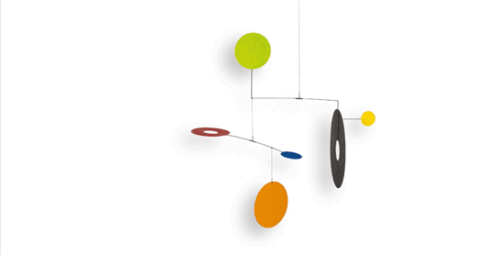 Farbenfrohes Mobilé TRIO aus geometrischen Formen, Mobilé für Erwachesene