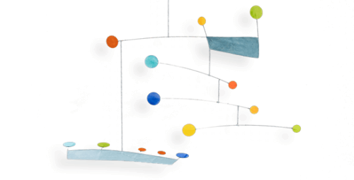 Farbenfrohes Mobilé Anni für Kinder und Erwachsene. Bunt und verspielt