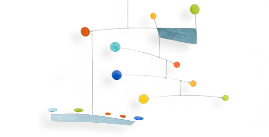 Farbenfrohes Mobilé Anni für Kinder und Erwachsene. Bunt und verspielt