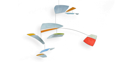 XXL Mobilé Ronja, bunt, für große Räume, Dekoration für Treppenhäuser und Wohnzimmer