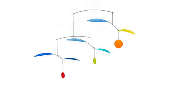 Mobilé Wipp - Leichtes Mobilé, Papierkunst, Mobilé-Art zum Aufhängen für Wohn- und Kinderzimmer