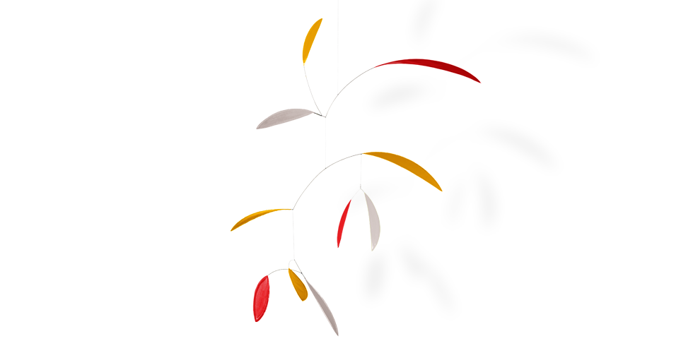 Mobilé – Leaf (blattförmig, orange / rot / creme)