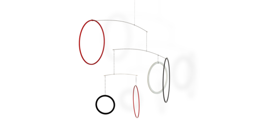 Mobilé Vicos (rot / schwarz / weiß)